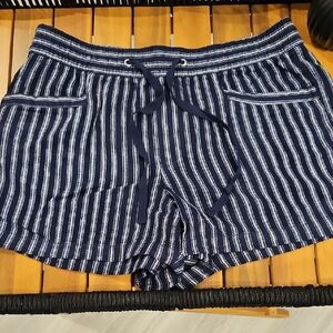 GAP Blue and White Athletic Shorts with Stripes